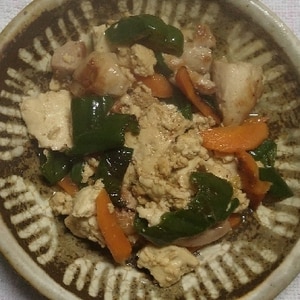 鶏肉の炒り豆腐
